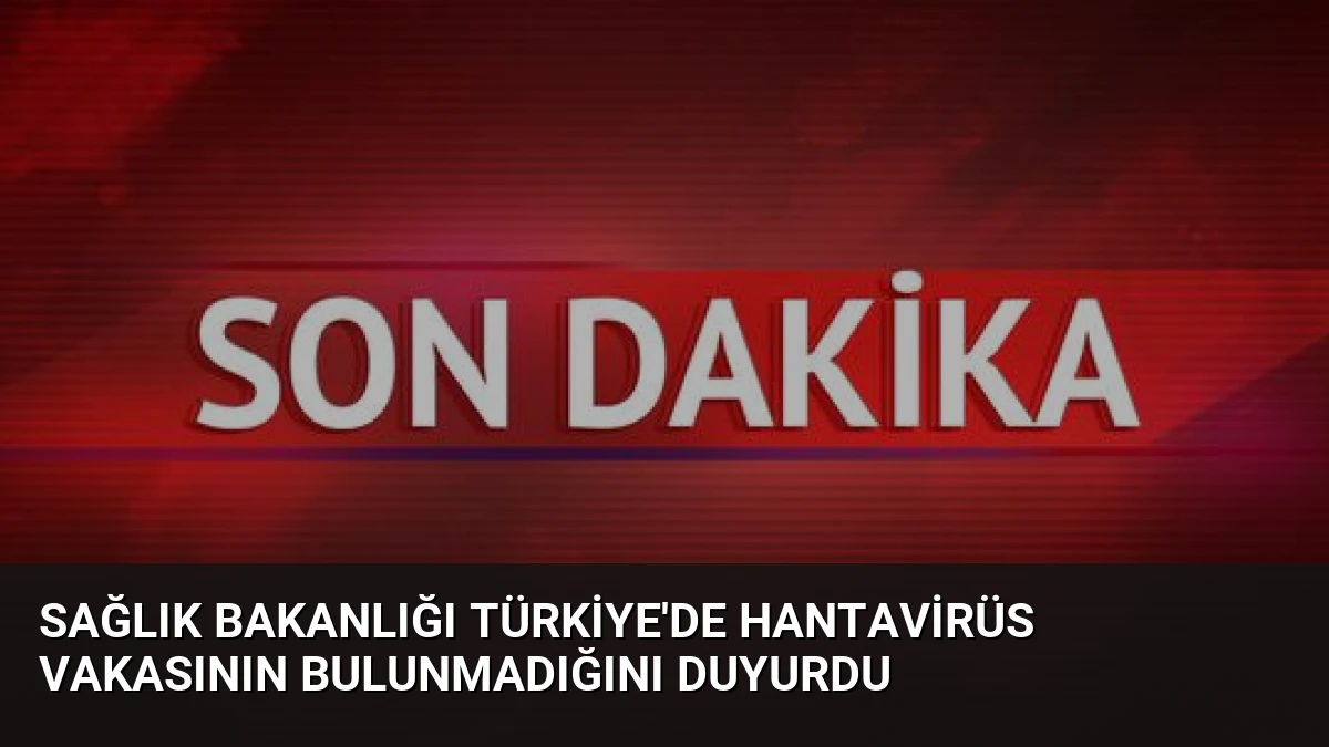 Sağlık Bakanlığı Türkiye’de Hantavirüs Vakasının Bulunmadığını Duyurdu