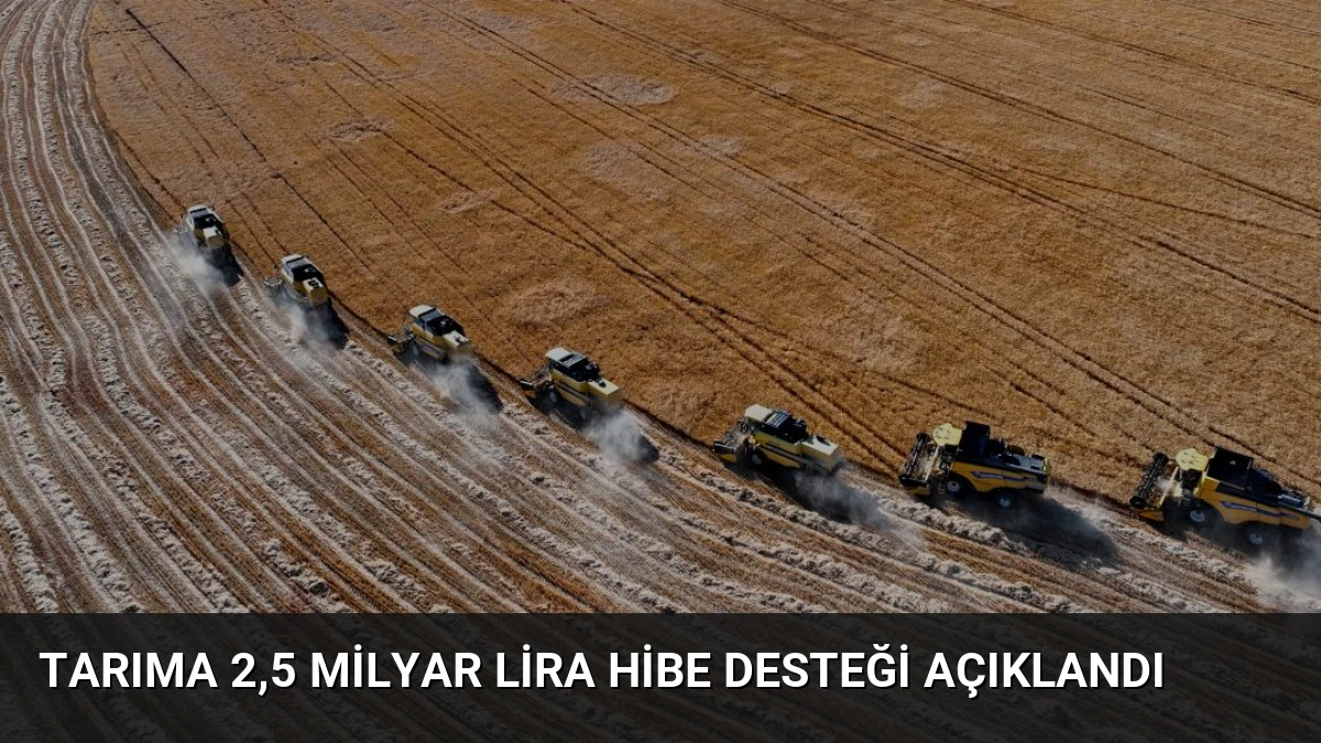 Tarıma 2,5 Milyar Lira Hibe Desteği Açıklandı