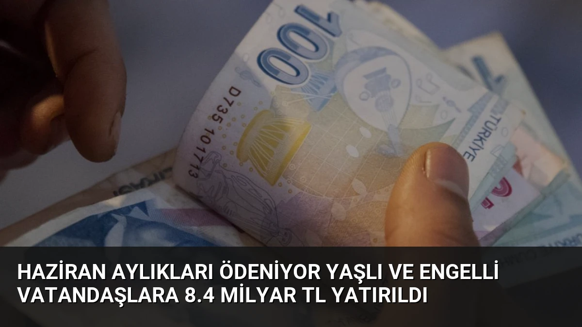 Haziran Aylıkları Ödeniyor Yaşlı ve Engelli Vatandaşlara 8.4 Milyar TL Yatırıldı